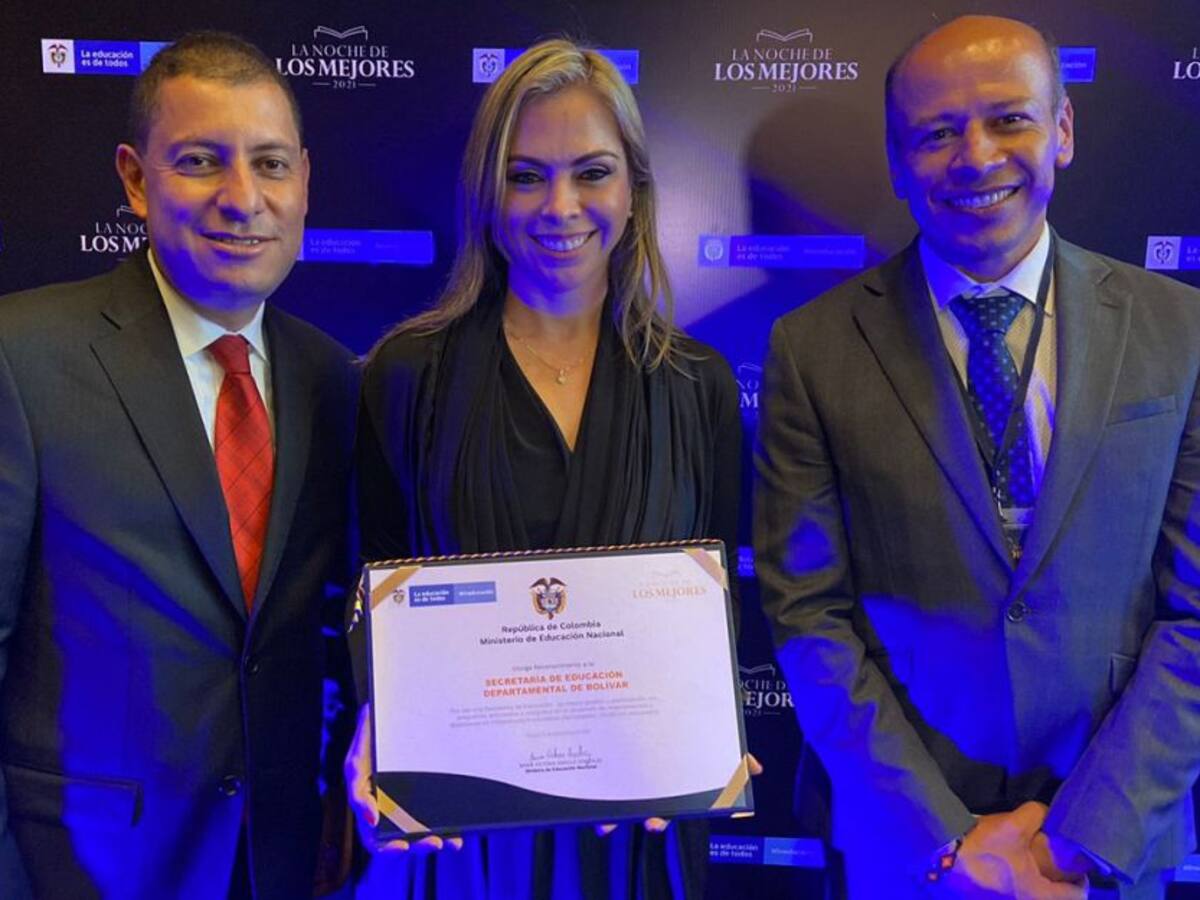 MinEducación premió a la Gobernación de Bolívar en la Noche de los Mejores