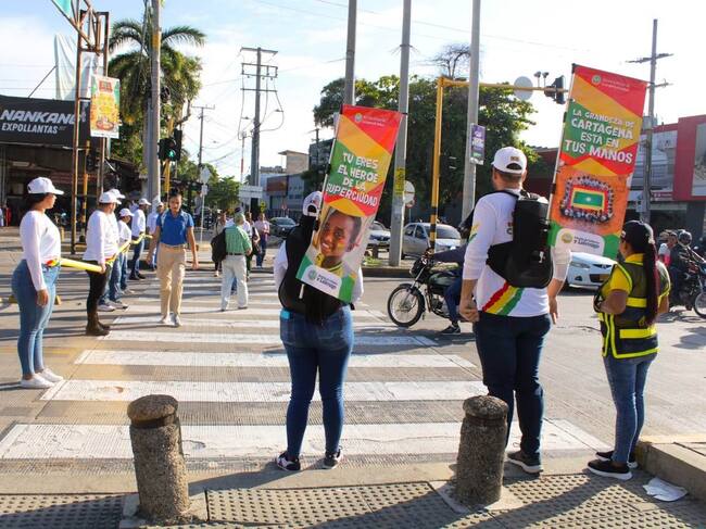 Toma masiva de sensibilización de cultura vial y buen uso de Transcaribe