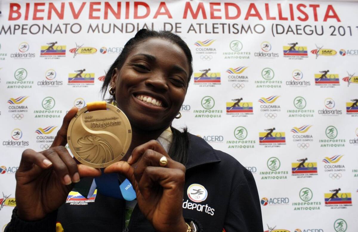 Caterine Ibargüen logró hacerse con la medalla de plata en Londres 2012 en la competencia de atletismo, triple salto.