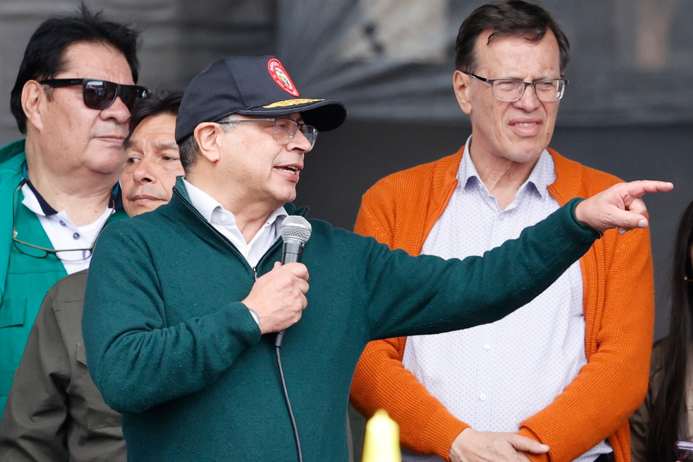 Presidente Gustavo Petro durante el anuncio de ruptura de relaciones con Israel./Foto: EFE - Mauricio Dueñas Castañeda
