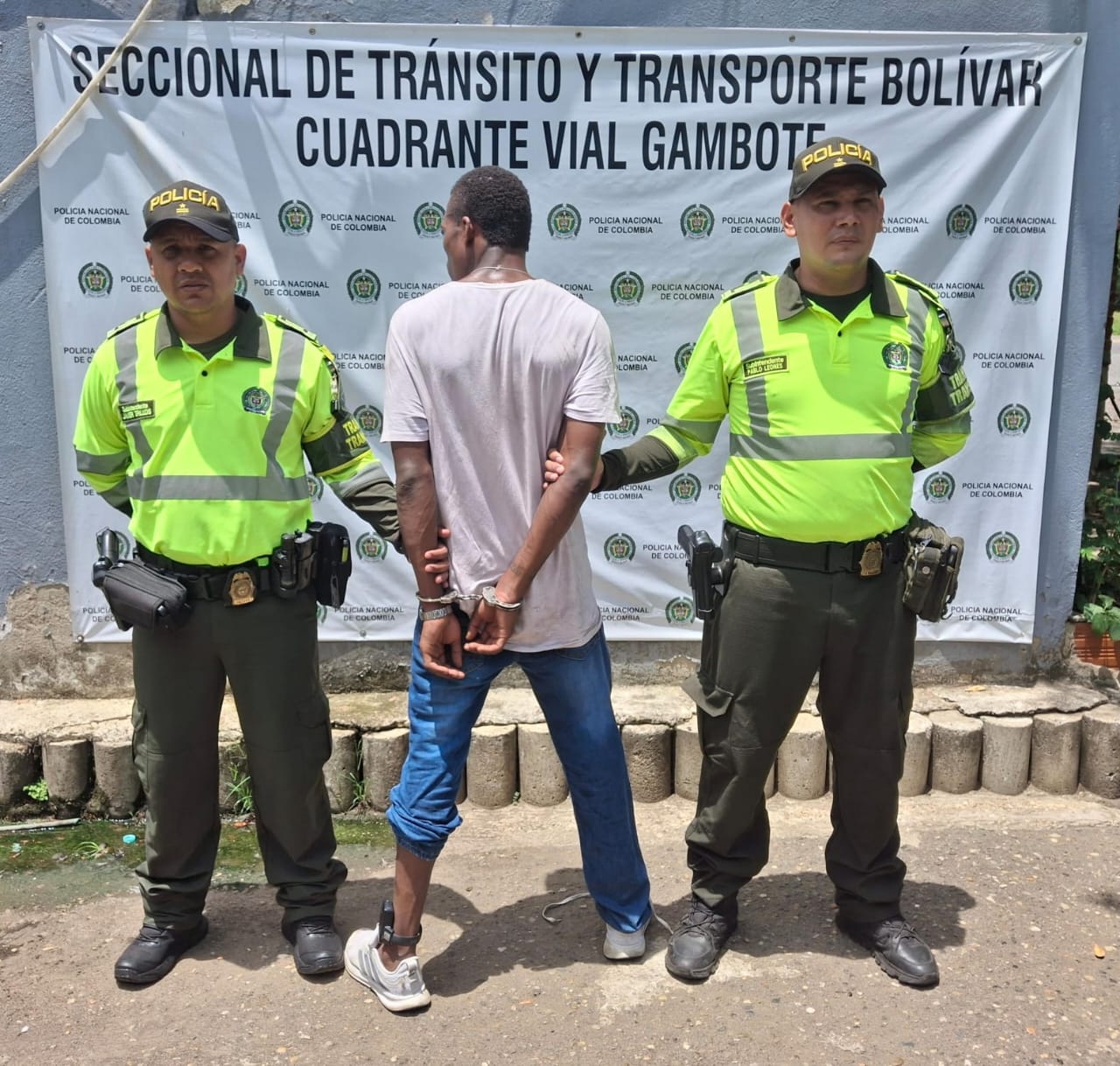 Capturado con detención domiciliaria. // Policía de Bolívar