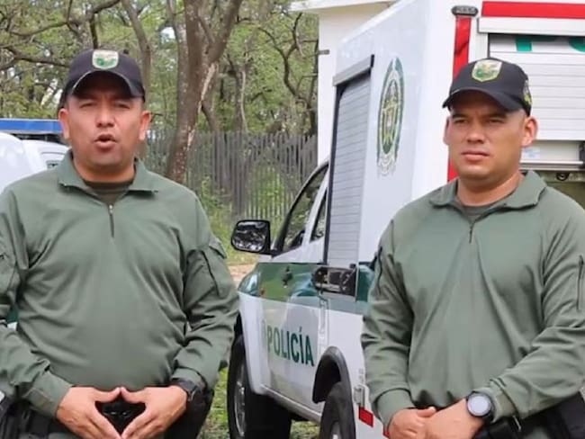 Los intendentes William Bareño Ardila (Izquierda) y David Reyes Jiménez (Derecha).