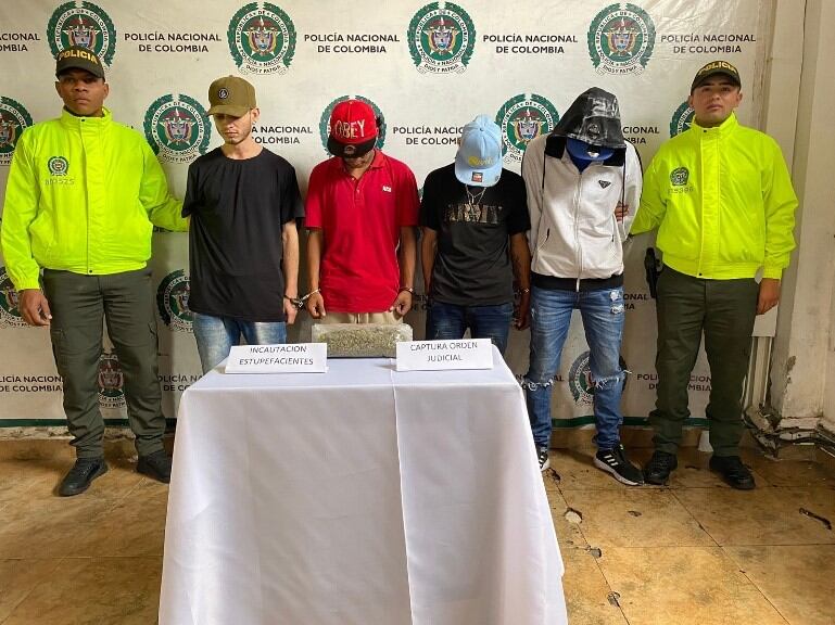 Presuntos integrantes del grupo delincuencial 'Los Gomelos' - Policía de Risaralda.