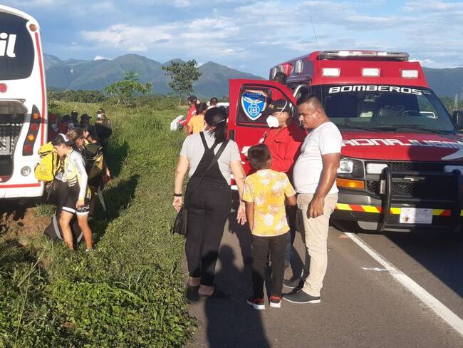 Se accidentó bus con niños deportistas en Barrancabermeja