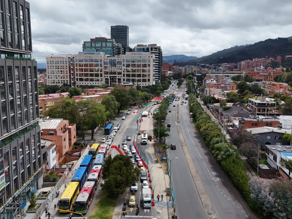 Primer parte positivo del avance de las obras del Corredor de la Carrera Séptima en Bogotá