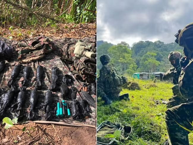 Ejército localiza campamento atribuido a las ACSN en zona rural de Dibulla. Foto: Ejército Nacional