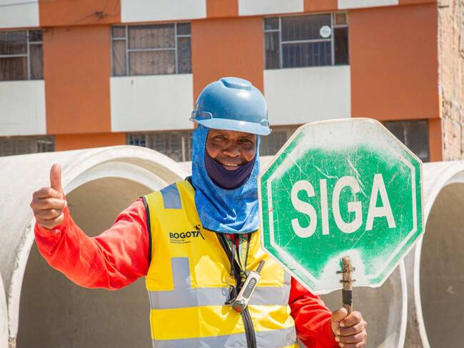 Imagen tomada de la página de IDU/ Hombre trabajando en obras de la av. 68
