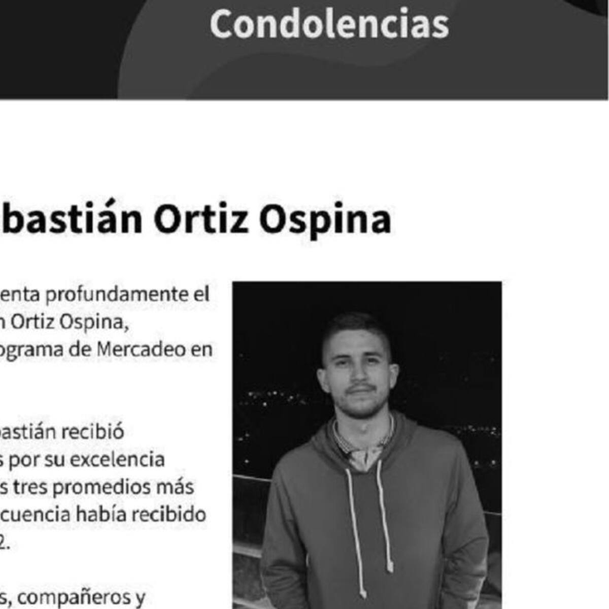UManizales lamentó el fallecimiento de manera violenta de un estudiante