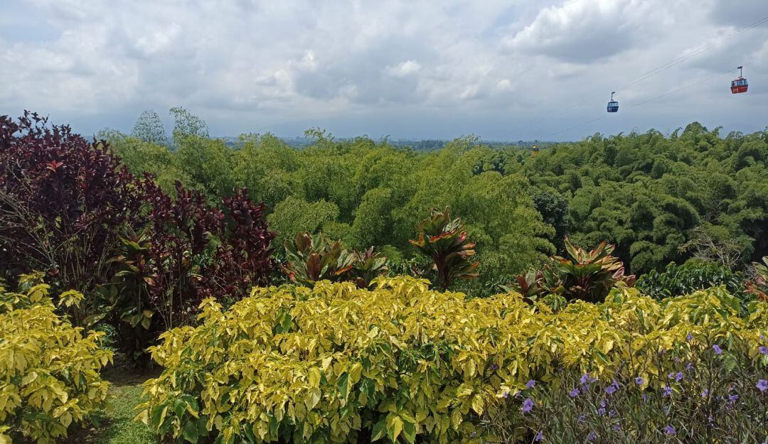 Hermosos paisajes desde el Parque del Café en Montenegro, Quindío
