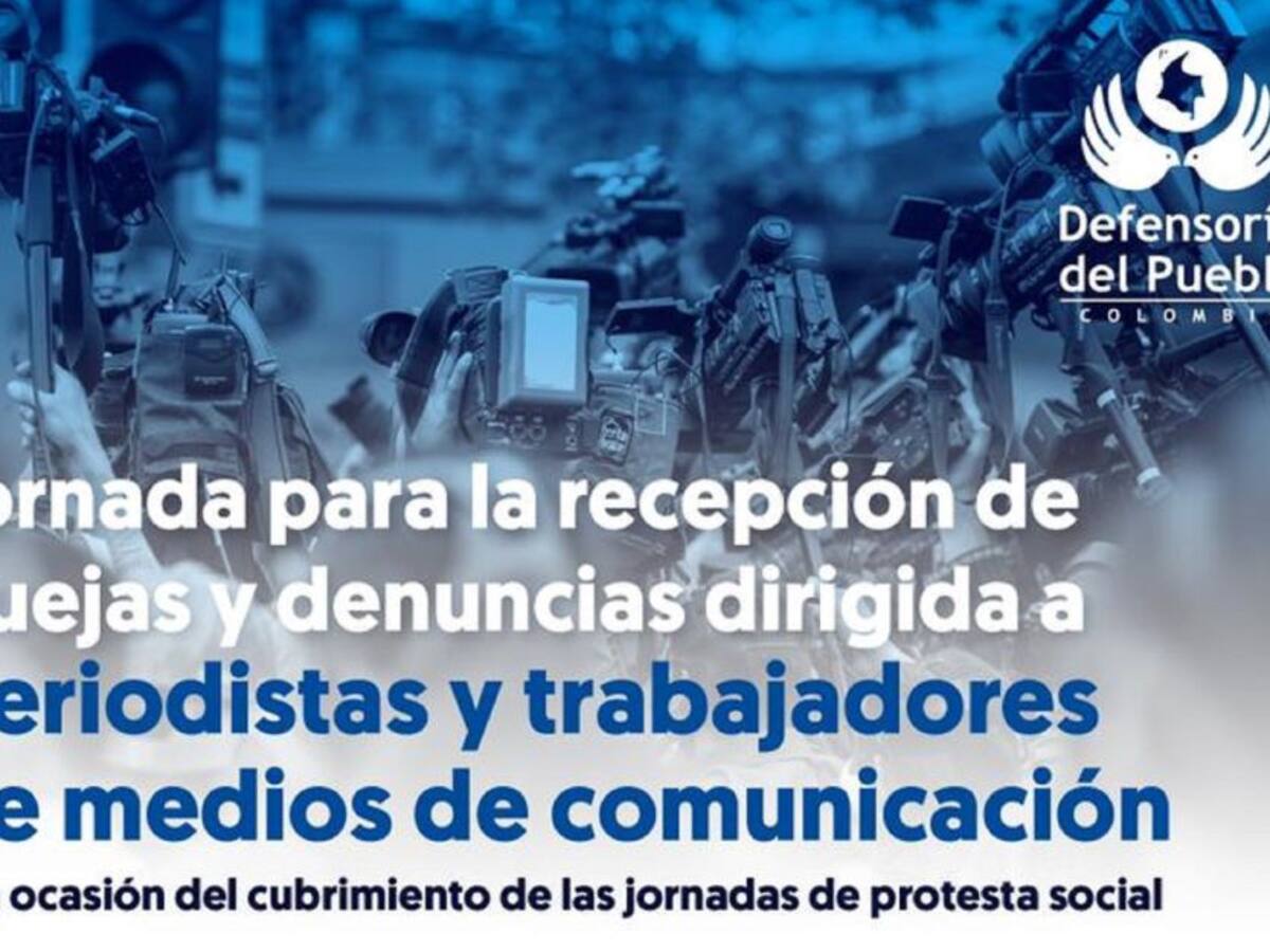 Defensoría recibirá denuncias de periodistas agredidos en medio del paro