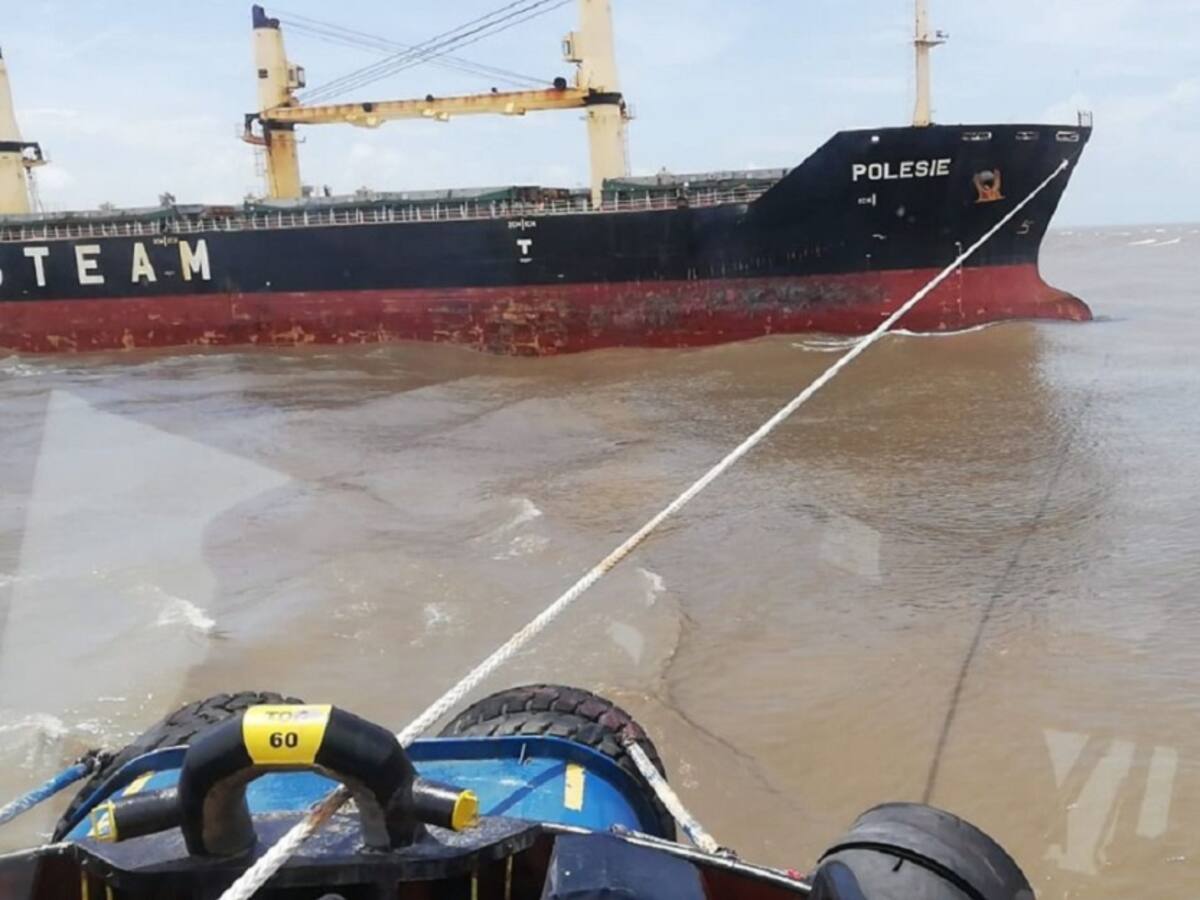 Encallamiento de buque suspendió operaciones en Puerto de Barranquilla