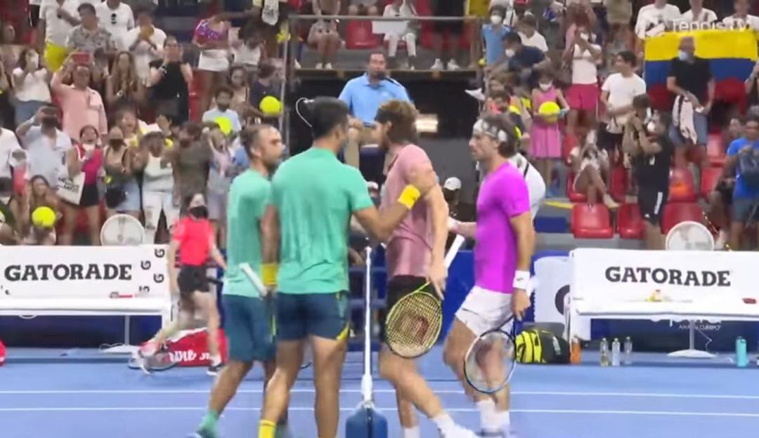 Juan Sebastián Cabal y Rovert Farah vs Stéfanos Tsitsipás y Feliciano López en Abierto de Acapulco 2022