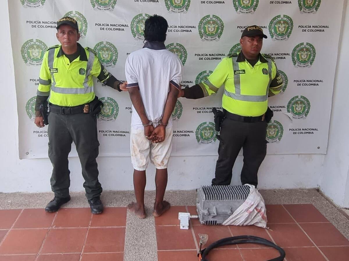 ‘El Chino’ suma 32 anotaciones judiciales y fue capturado por hurtar de cables