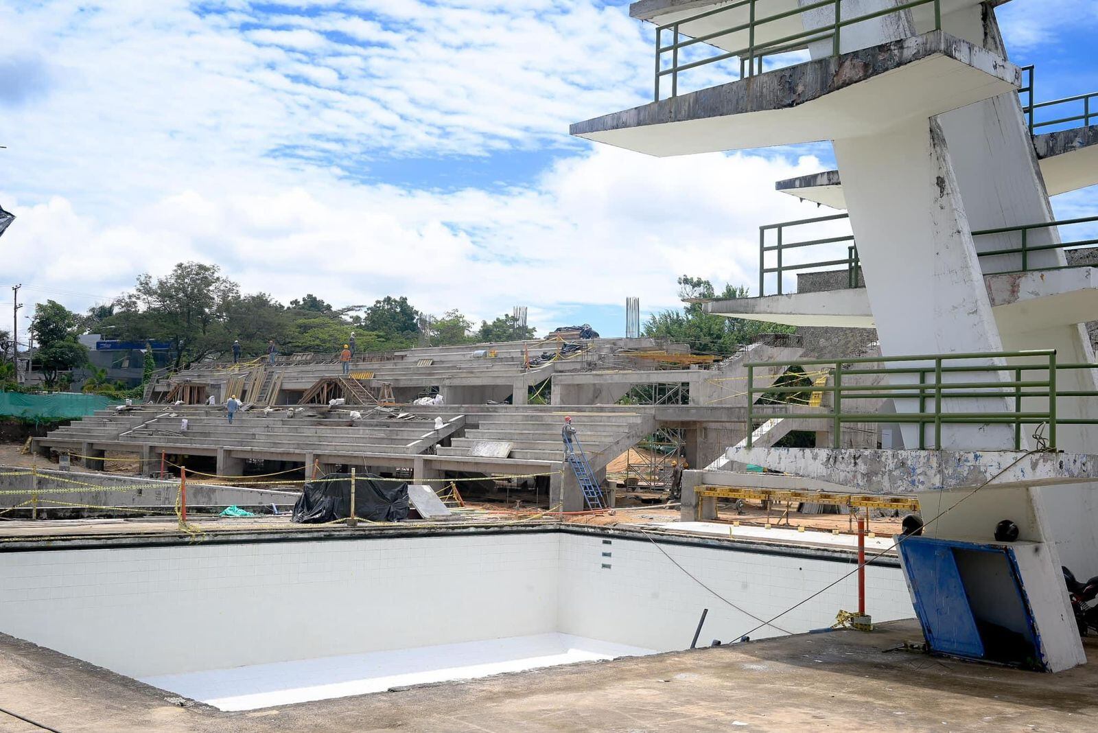 Así avanzan las obras de reconstrucción de las Piscinas Olímpicas de Ibagué