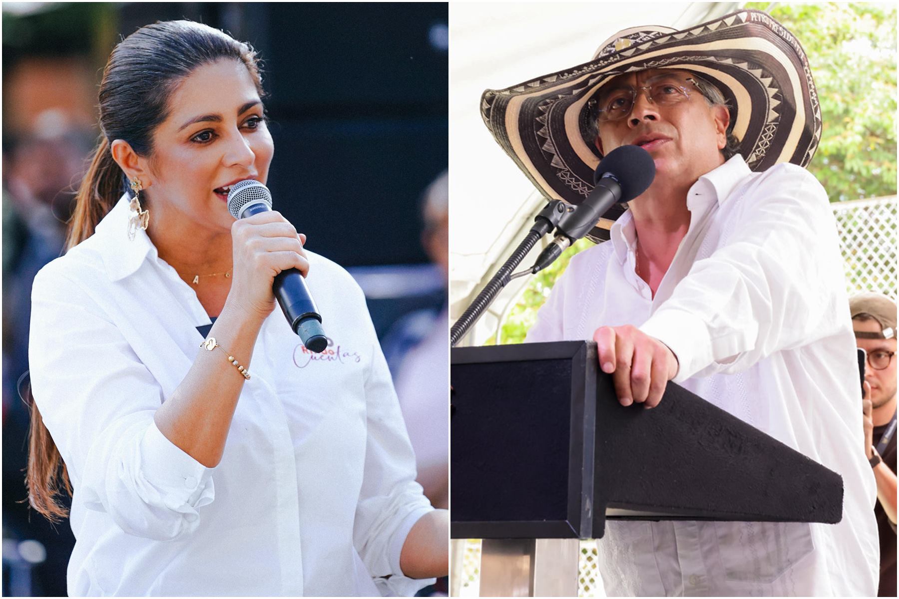 Gobernadora, Adriana Matiz y el presidente, Gustavo Petro