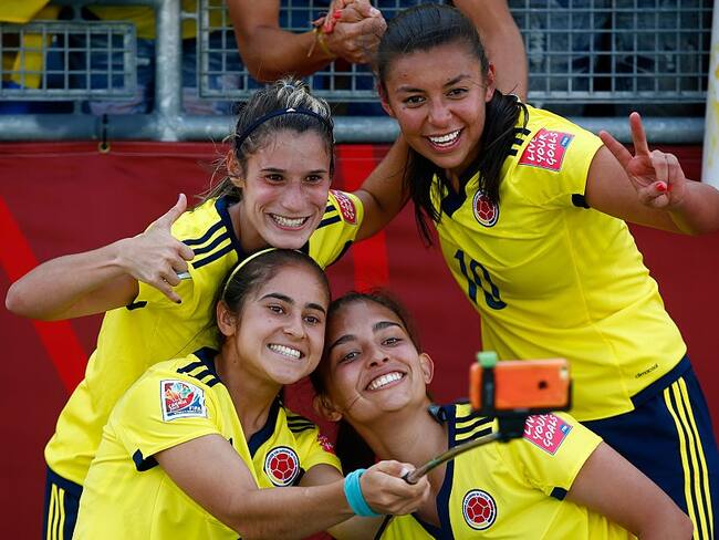 Daniela Montoya, Carolina Arbelaez, Isabella Echeverri y Yoreli Rincon durante un partido de la Selección Colombia en 2015 (Photo by Clive Rose - FIFA/FIFA via Getty Images)