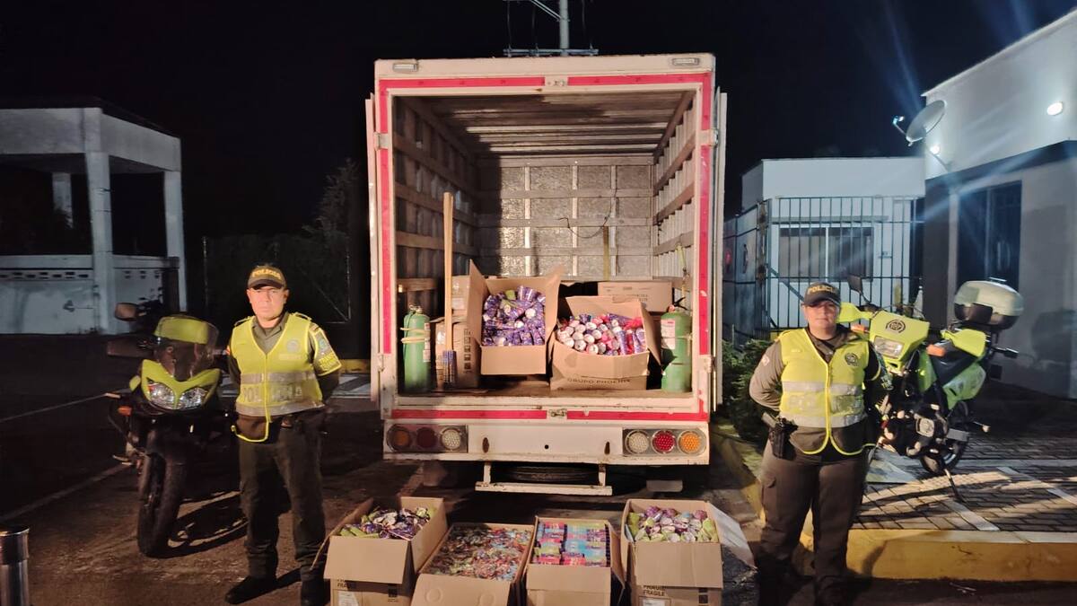 Incautan cargamento de pólvora en vías del Tolima