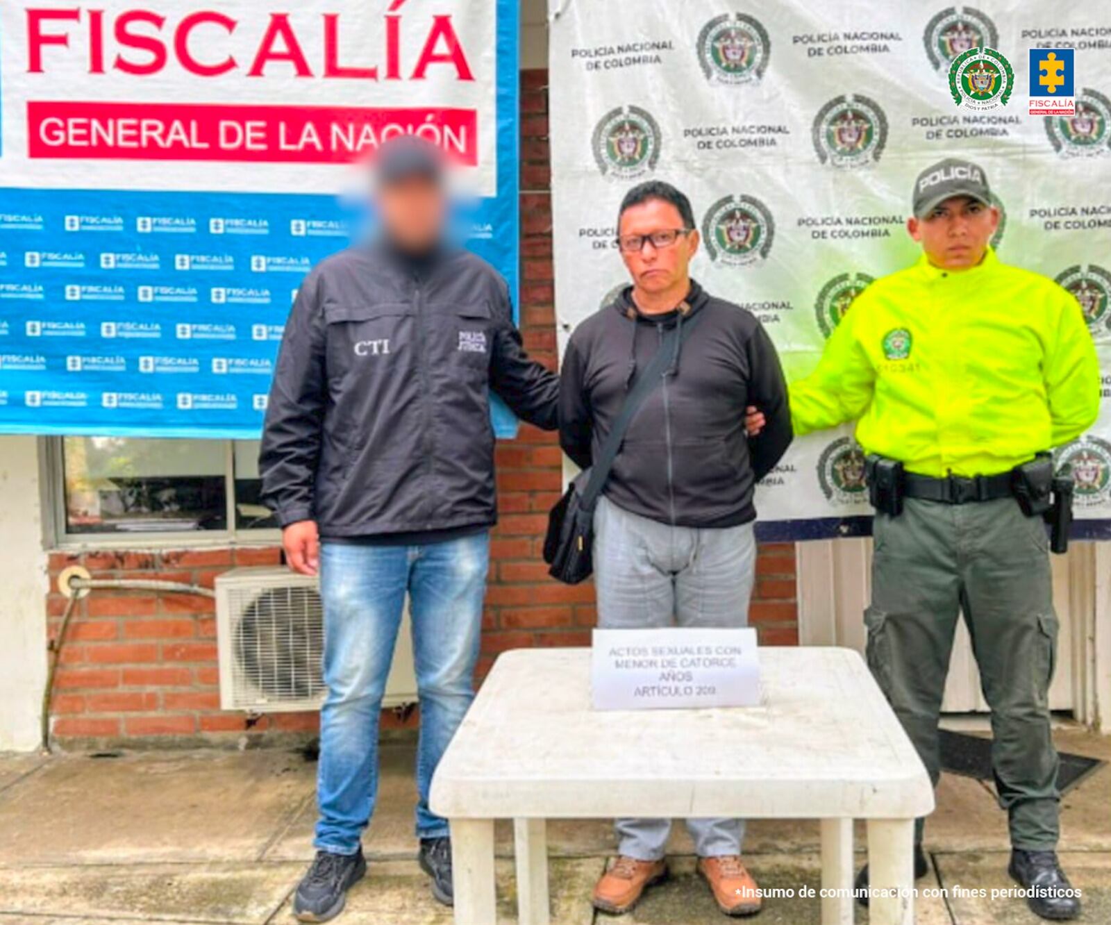 El implicado fue capturado en la ciudad de Popayán. Crédito: Fiscalía General de la Nación.