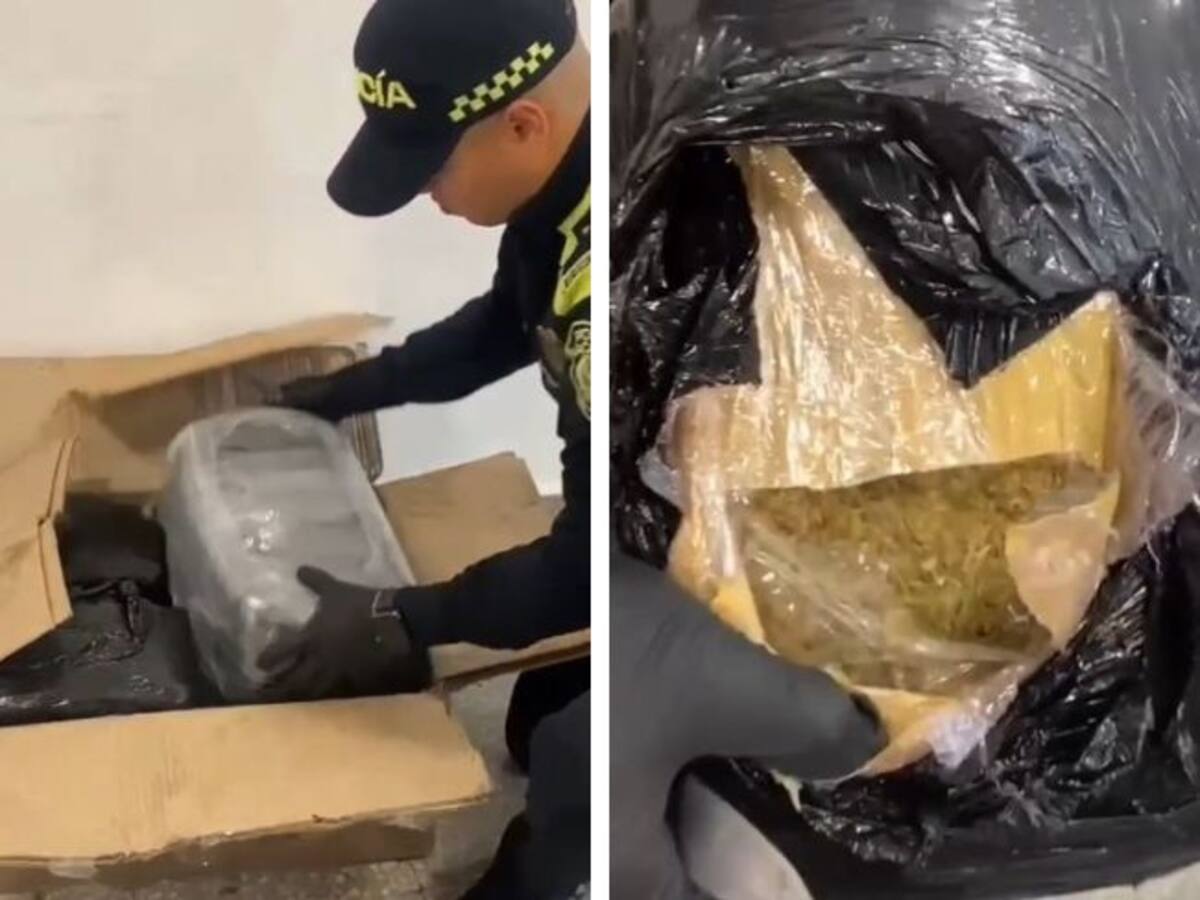 24 kilos de marihuana fueron incautados en el Aeropuerto El Dorado
