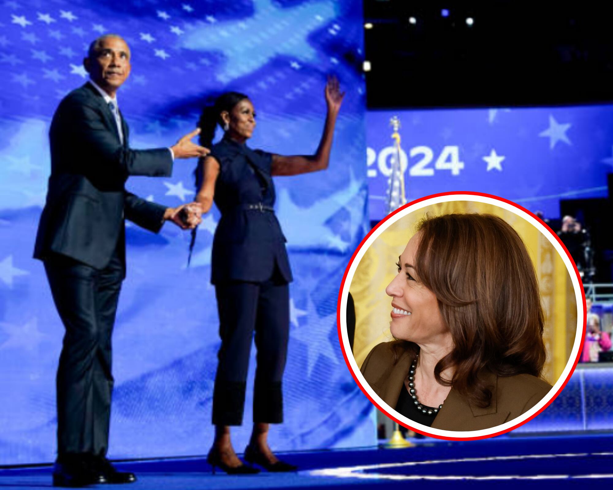 Durante la segunda noche de Convención Demócrata, Michelle y Barack Obama aseguraron que “Trump apuesta por mentiras, ataques misóginos y racistas como sustituto de ideas y soluciones reales”.
(Foto: Getty / Caracol Radio)