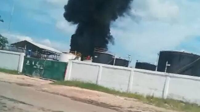 La emergencia se presentó mientras se realizaban trabajos en una empresa de reciclaje ambiental