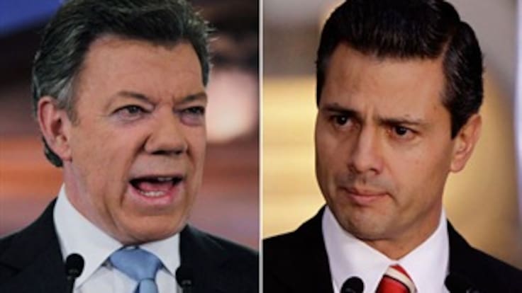 Narcotráfico, seguridad y eliminación de visas, temas claves en reunión Santos - Peña Nieto