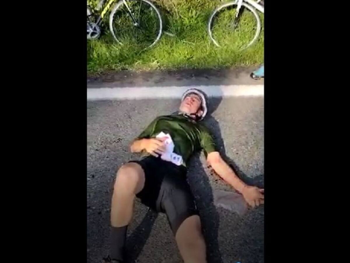 En el sector Alto de Minas de Caldas un bus atropelló a un ciclista