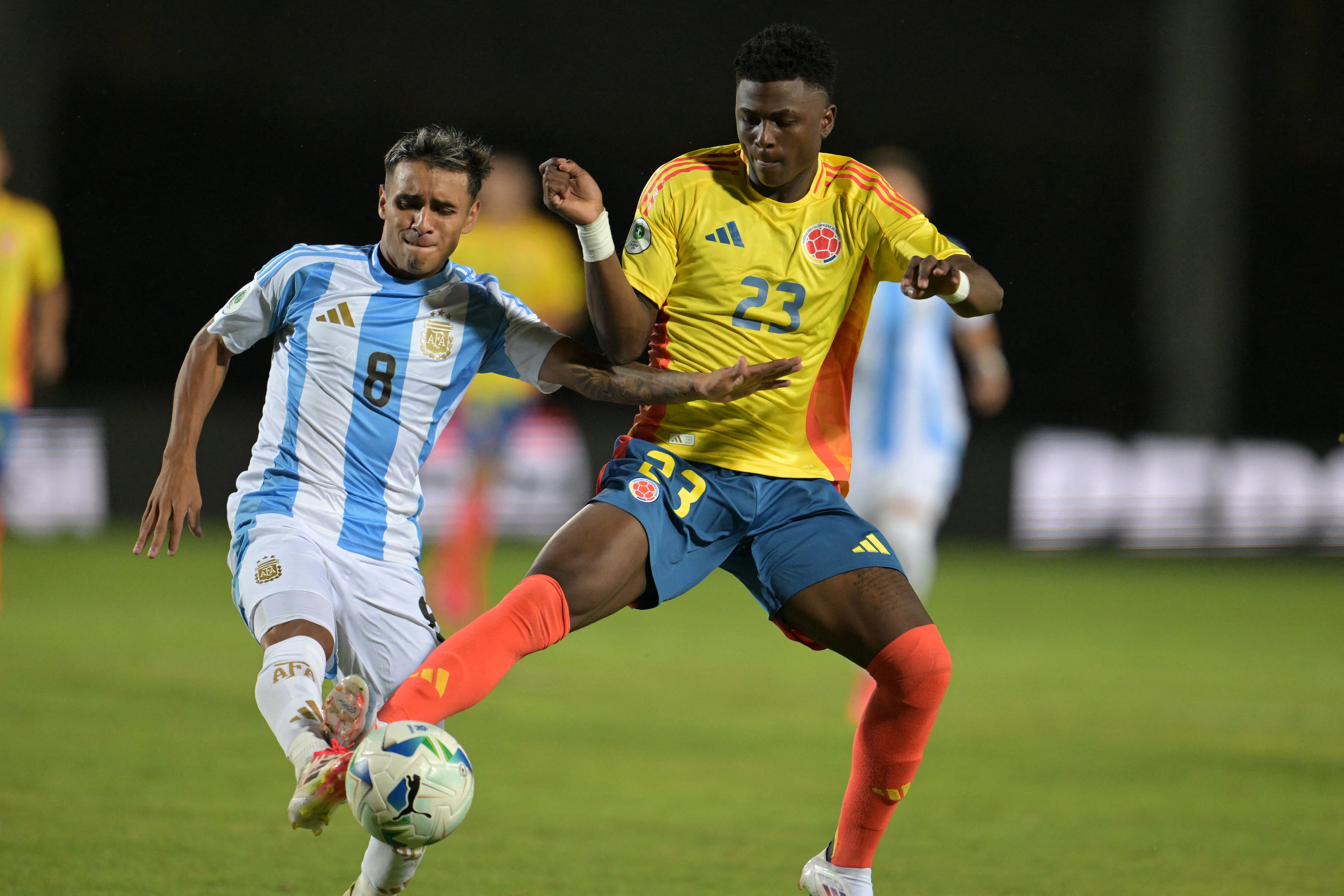 Colombia vs. Argentina Sub-20 (Photo by JUAN BARRETO / AFP) (Photo by JUAN BARRETO/AFP via Getty Images)