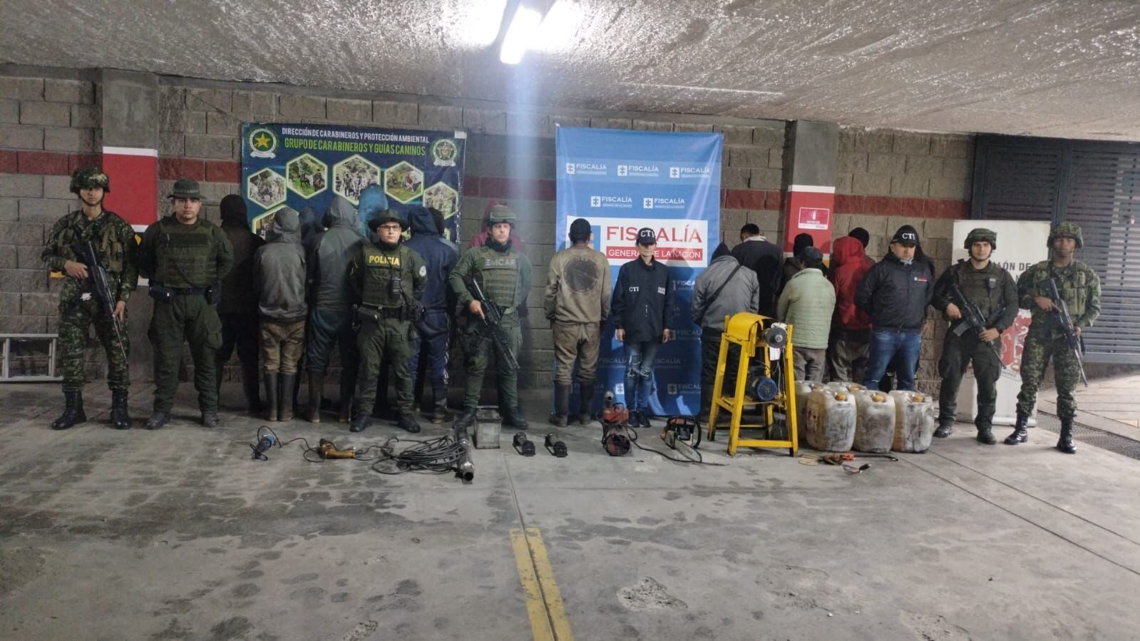 Capturadas 16 personas por minería ilegal en Cácota.