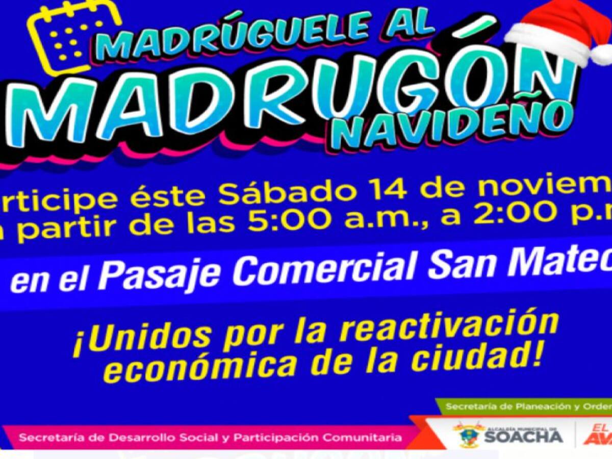 Este fin de semana habrá madrugón navideño en Soacha