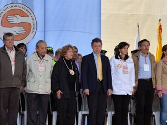 El presidente Santos asistió este domingo a la apertura de la XXXV Caminata de la Solidaridad por Colombia. Foto: Presidencia.