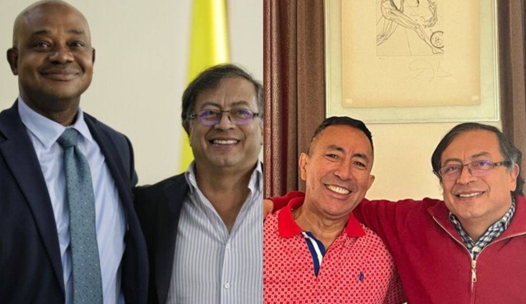 Luis Gilberto Murillo y Ricardo Roa junto a Gustavo Petro. 