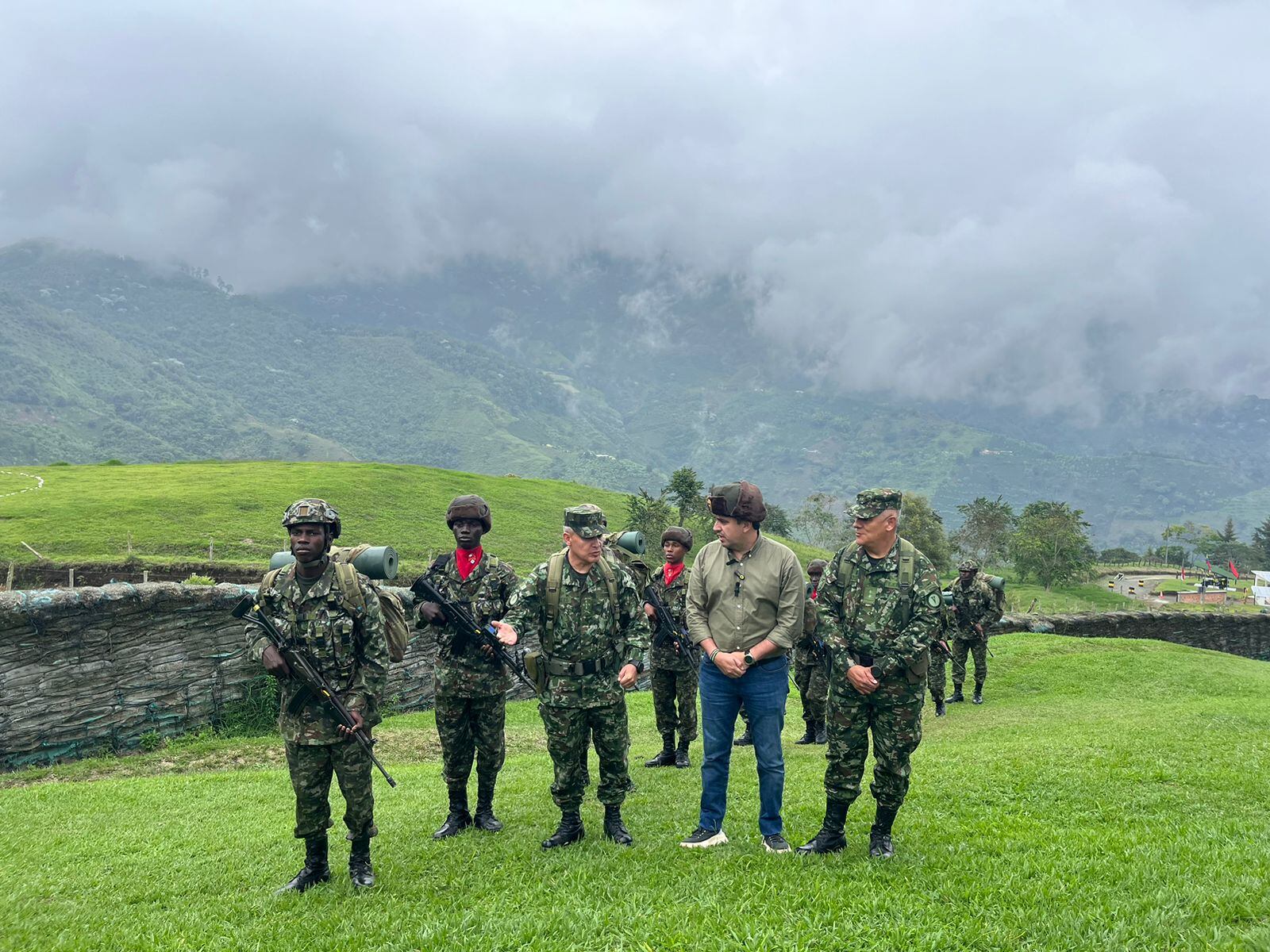 Consejo de seguridad batallón alta montaña del Ejército en Génova, Quindío Foto: Cortesía Octava Brigada del Ejército