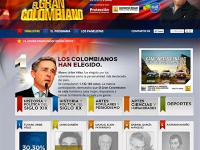 History Channel insiste que elección de El Gran Colombiano fue por voto popular