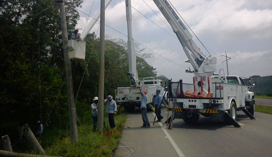 Los daños fueron ocasionados por fuertes lluvias en la zona