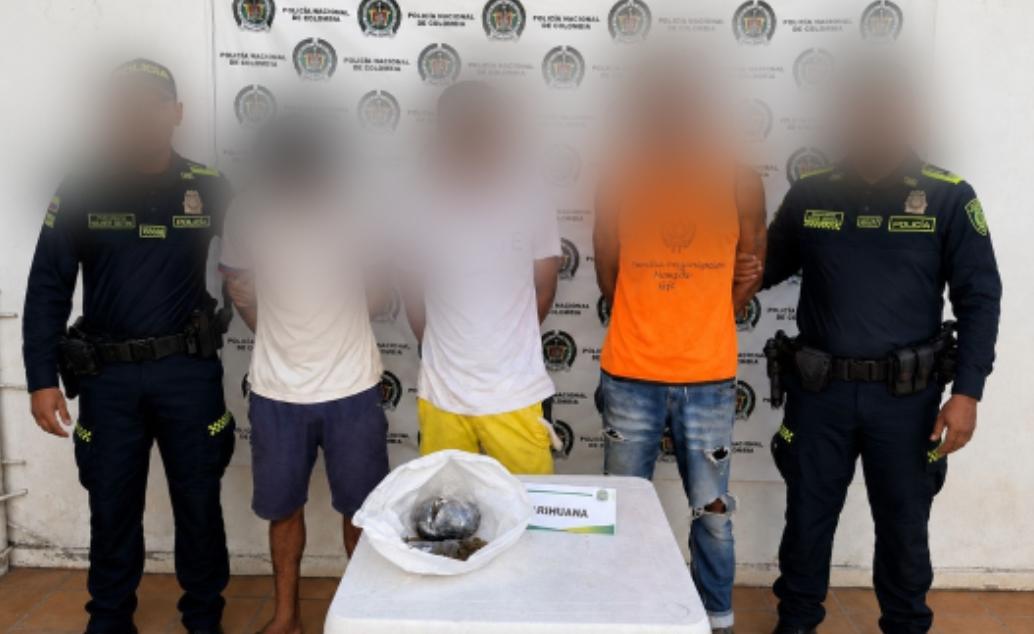 Los capturados quedaron a disposición de las autoridades competentes. // Policía de Bolívar