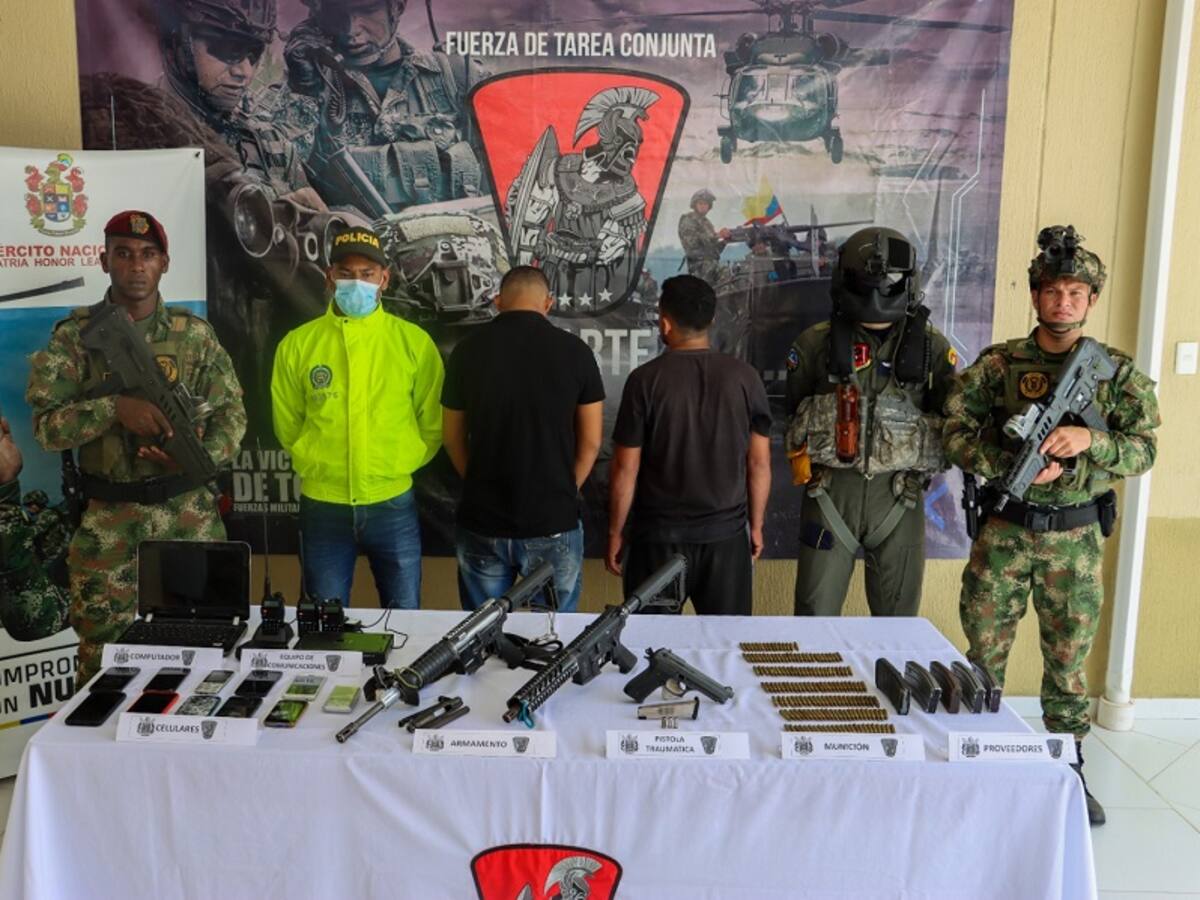 Ejército capturó a dos presuntos integrantes del Clan del Golfo en el sur de Bolívar