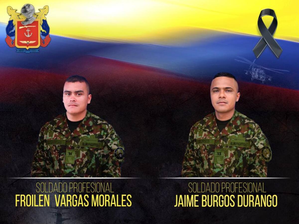 A las disidencias de las Farc atribuyen muerte de dos soldados en Nariño