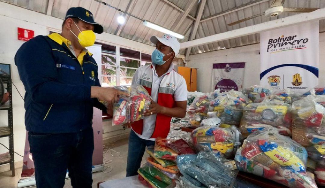 Habitantes del corregimiento de El Rosario recibieron mercados, colchonetas, kits de aseo, zapatos, entre otros artículos