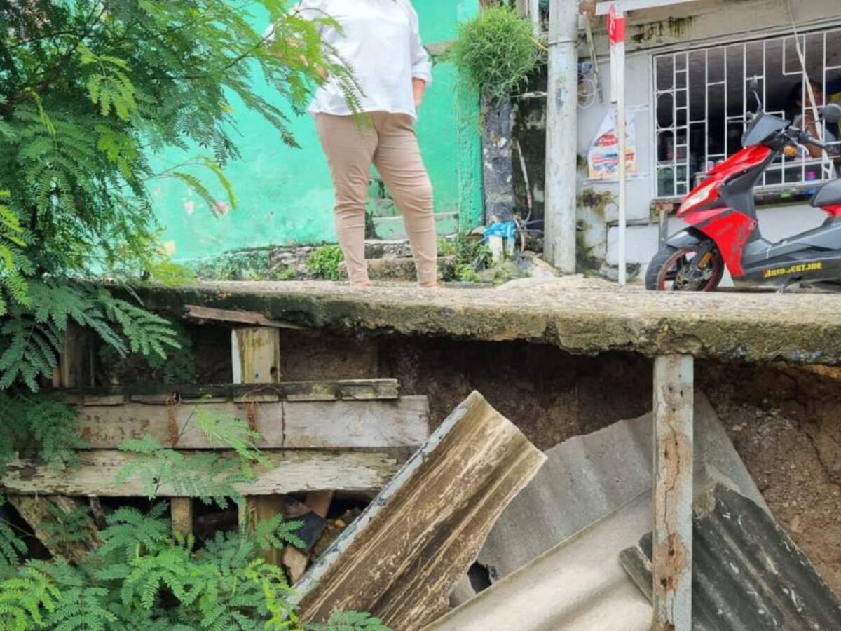 Personería advierte riesgo de desplome en el barrio 9 de abril