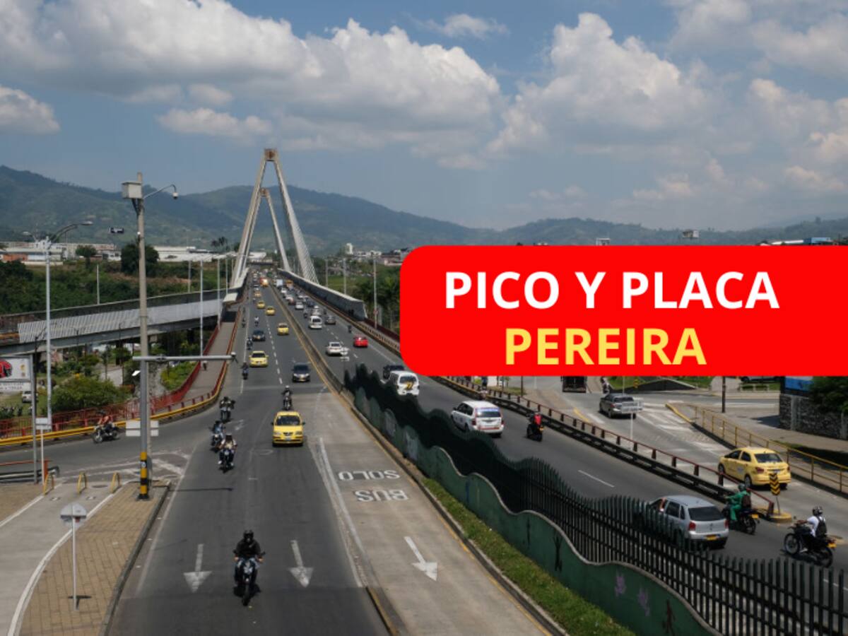Pico y placa en Pereira 2024: Estos carros no podrán salir del 9 hasta el 13 de septiembre