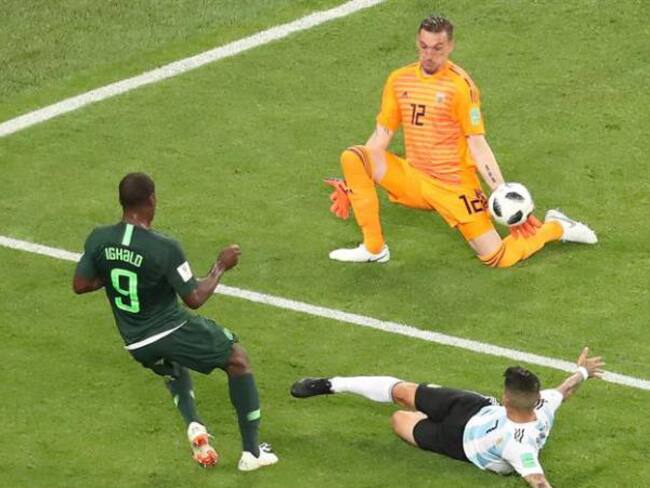 Armani tuvo un buen desempeño durante el partido Argentina vs Nigeria.
