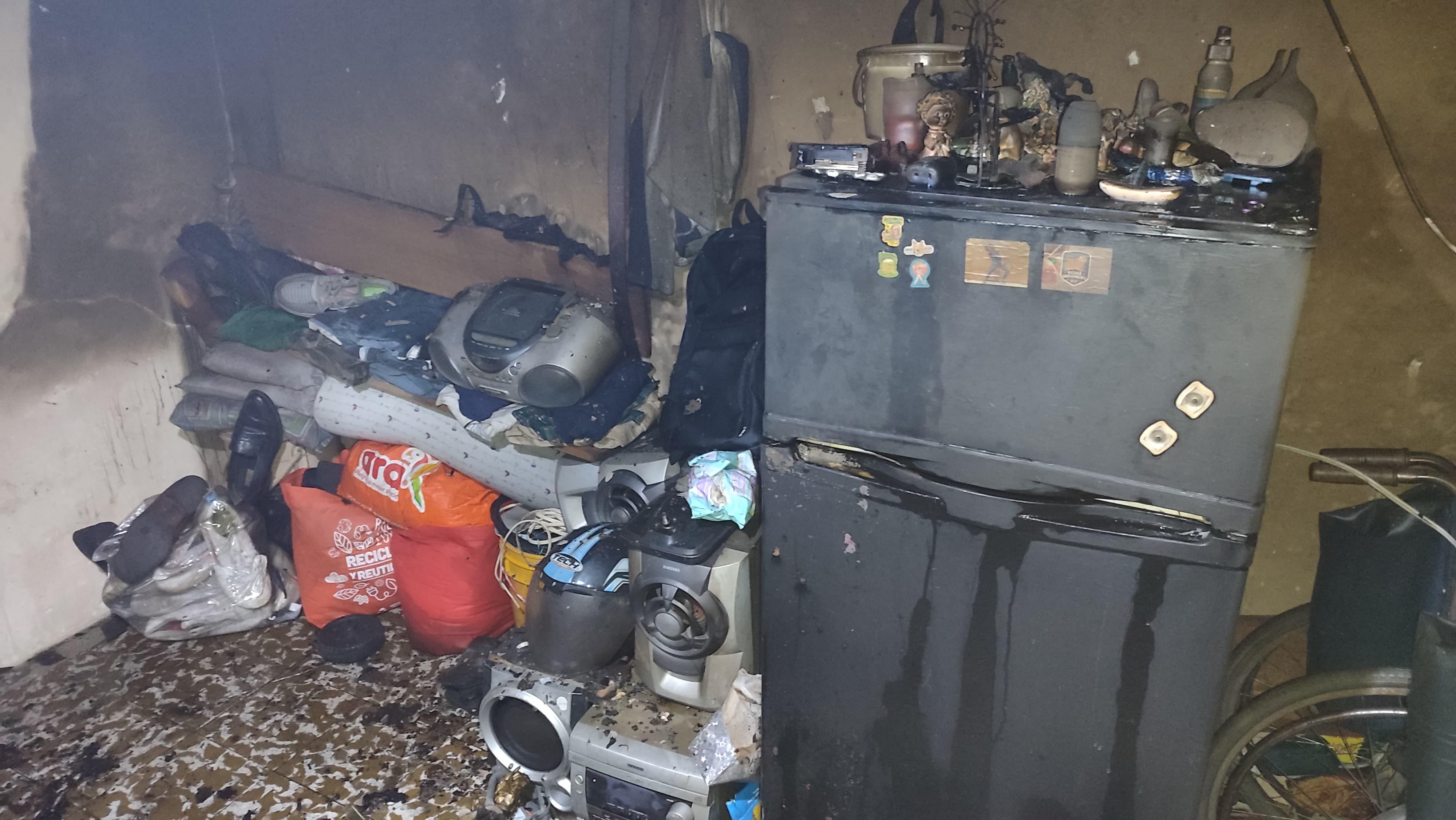 Es el primer incendio estructural que se registra en el 2025 en Chinchiná, Caldas. Foto suministrada.