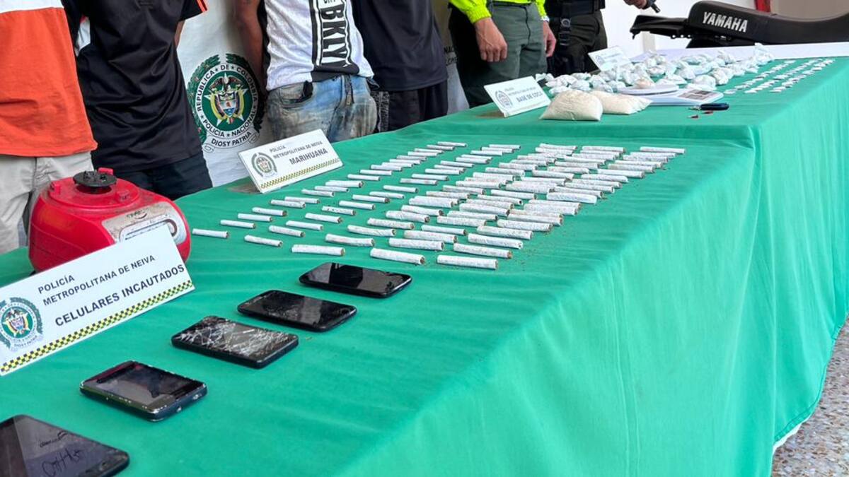 En Neiva capturan cinco personas y recuperan elementos hurtados