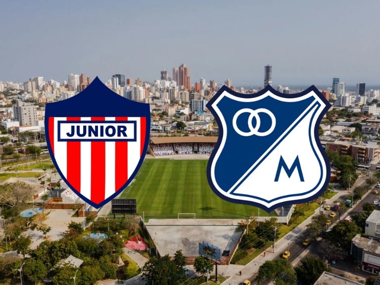 Junior y Millonarios se enfrentan en el estadio Romelio Martínez.