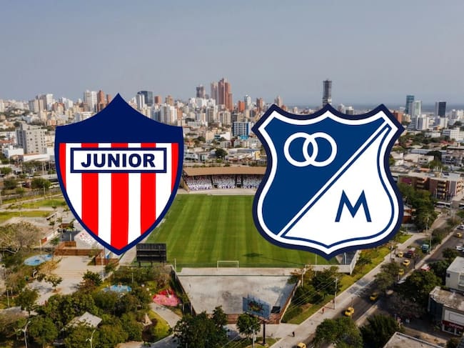 Junior y Millonarios se enfrentan en el estadio Romelio Martínez.