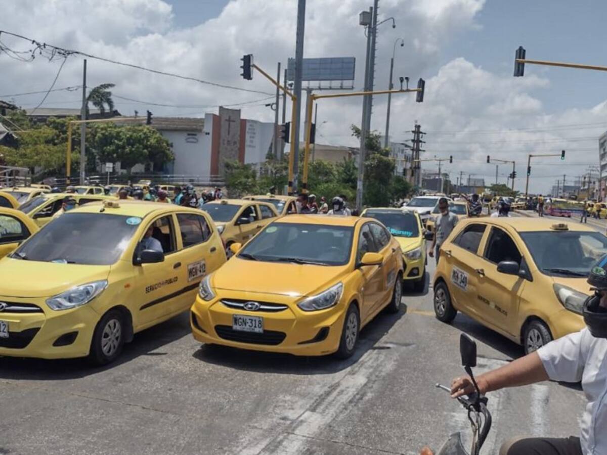 Conozca el estado actual de las protestas de taxistas en Cartagena