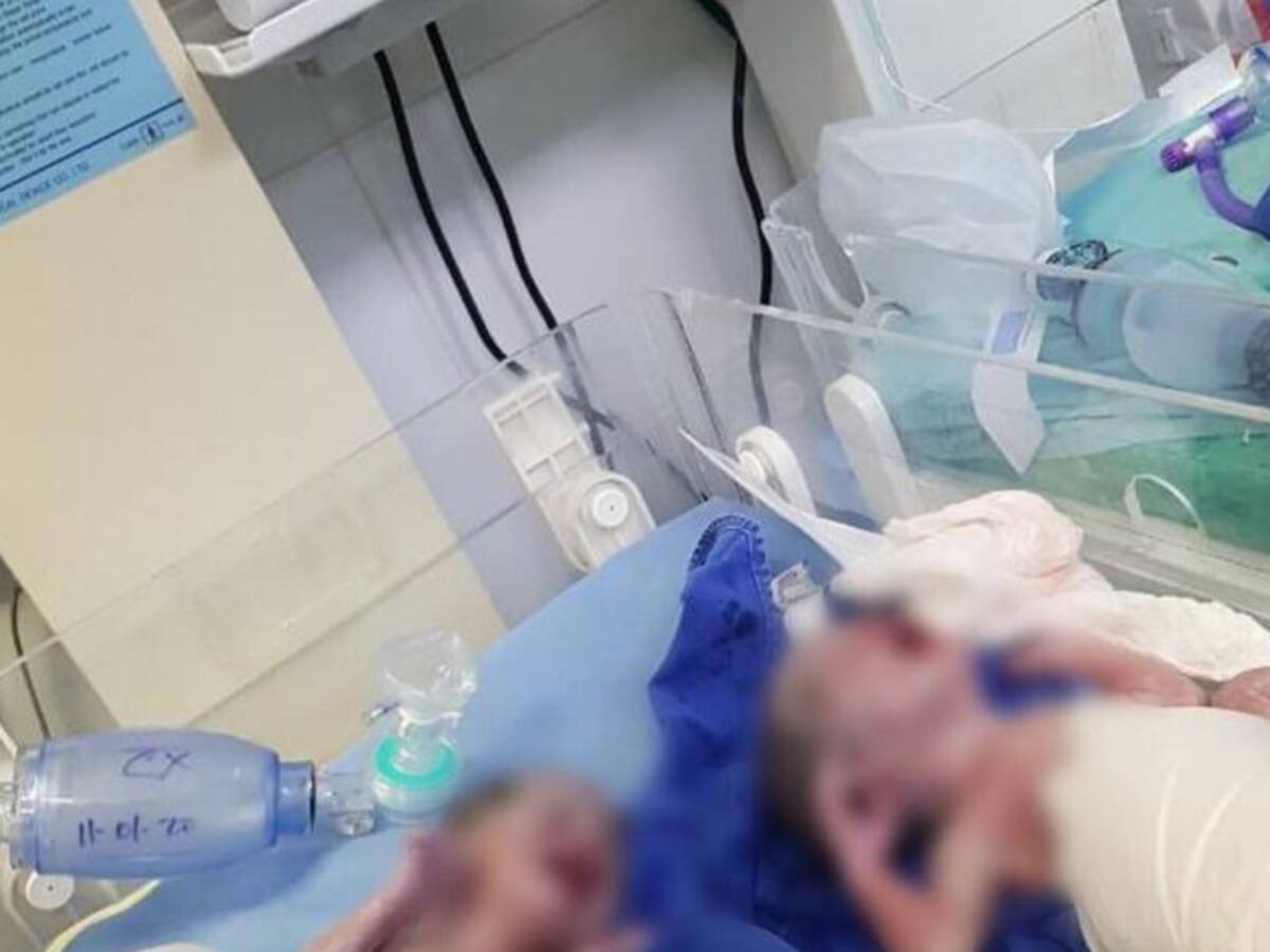 ¡Milagro en la cuarentena! Nacen trillizos en Santa Marta