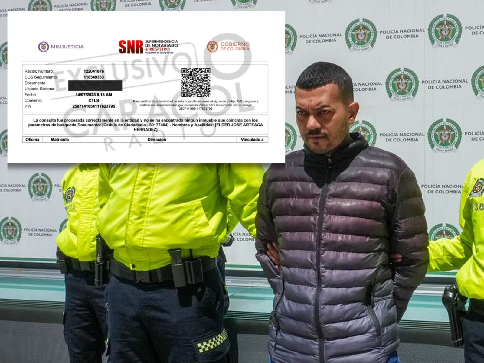 Elder José Arteaga Hernández, alias 'Costeño' principal articulador del atentado contra el senador Miguel Uribe Turbay