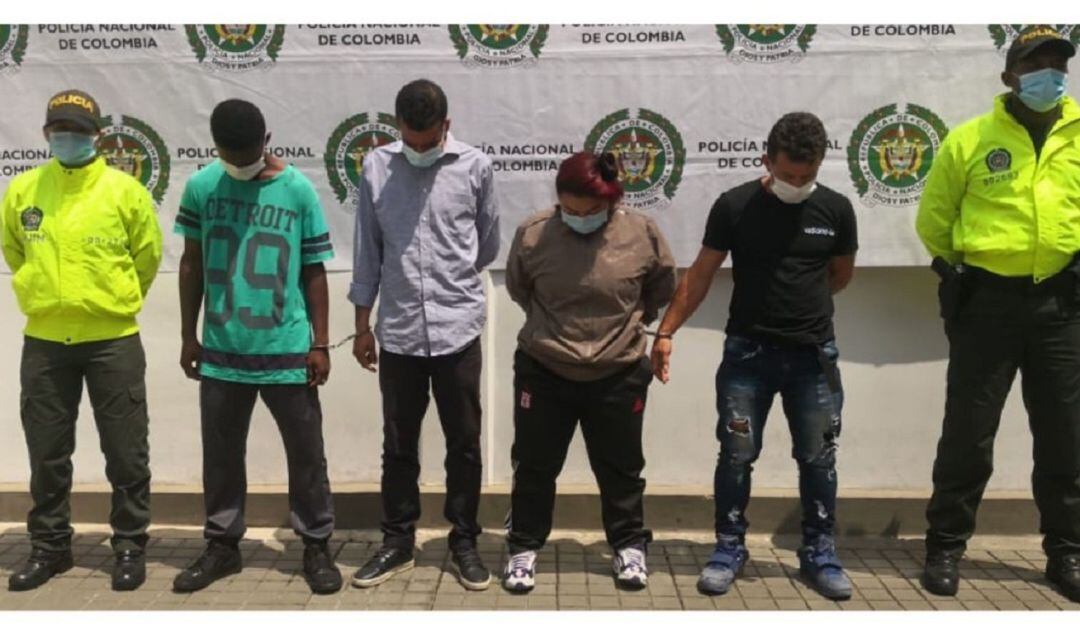 Presuntos integrantes de la banda “Los Rojos”